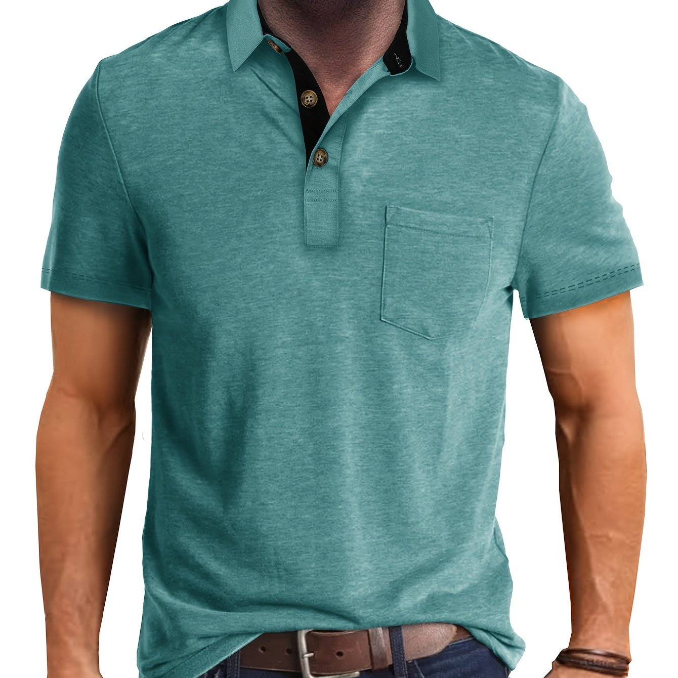 Herren Polohemd mit Brusttasche – Stilvolles Freizeitshirt für Alltag und Büro