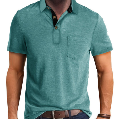 Herren Polohemd mit Brusttasche – Stilvolles Freizeitshirt für Alltag und Büro