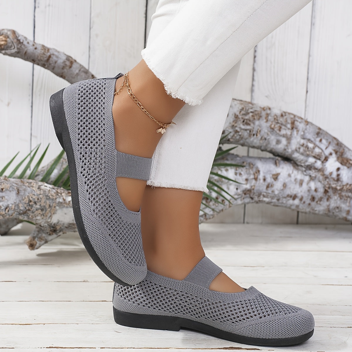 Damen Mary Jane Lauf- und Freizeitschuhe mit Belüftung und bequemer Passform