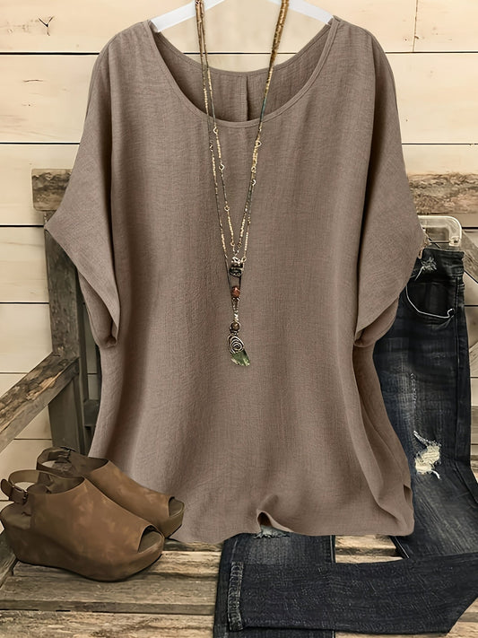 Damen Oversize Casual Tunika Shirt für Freizeit und Alltag