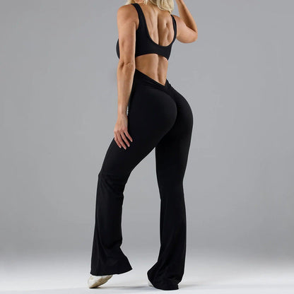 Angela – Nahtloser Yoga-Bodysuit mit Hohldesign