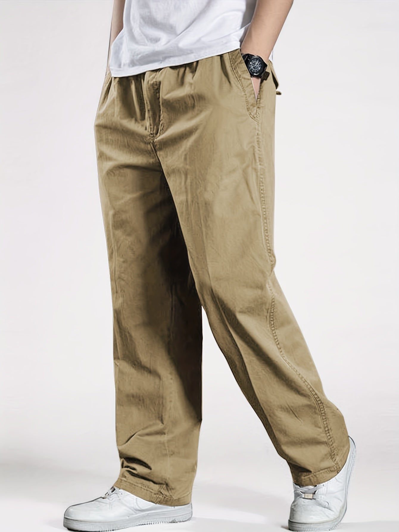 Herren Freizeithose mit Kordelzug – Bequeme Weite Hose für Alltag & Sport