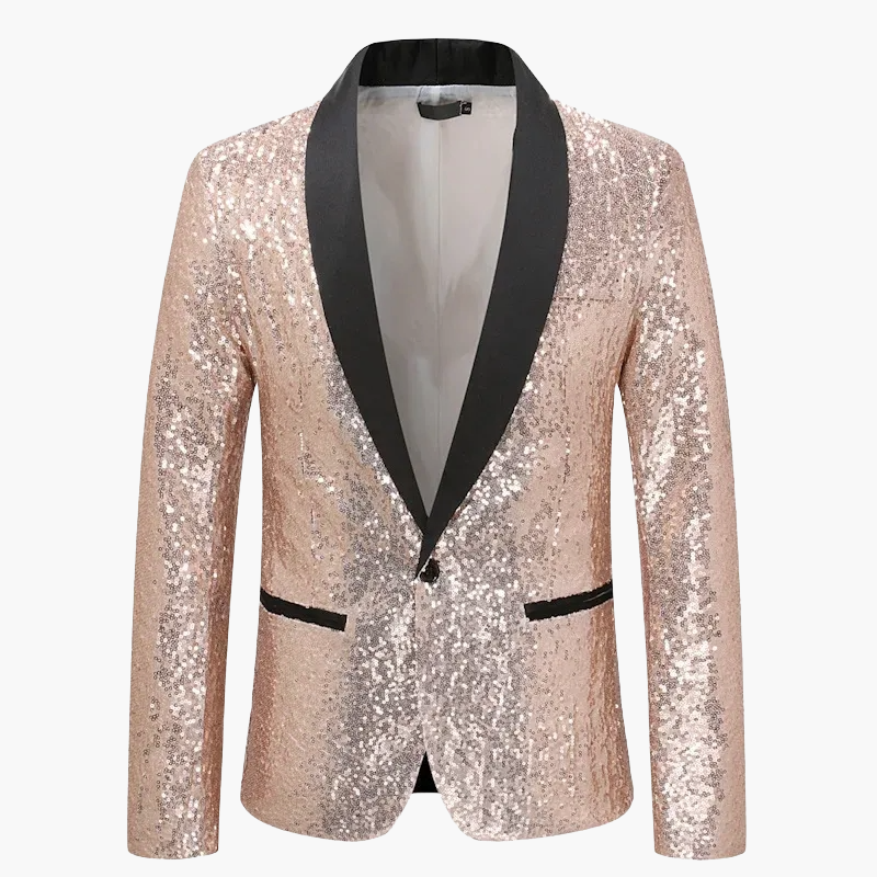 Herren Smoking Sakko mit Pailletten – Eleganter Blazer für festliche Anlässe und Abendveranstaltungen