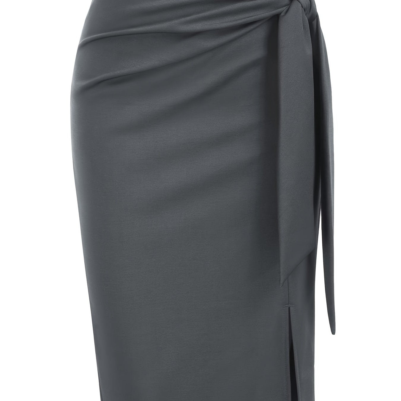 Damen Eleganter Bleistiftrock mit Schleife und Schlitz – Perfekt für Büro & besondere Anlässe