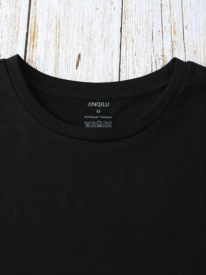 Damen T-Shirt mit Blumen- und Federprint, Casual Style, Ideal für Sommer und Freizeit