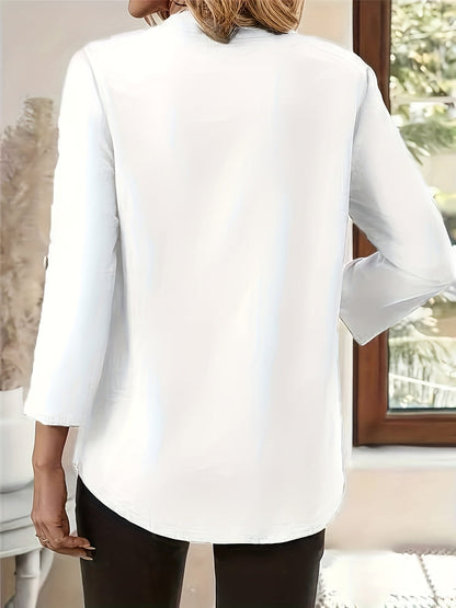 Damen Tunika-Bluse im legeren Boho-Stil für Alltag und Büro