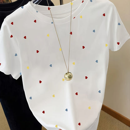 Damen Polka-Dot T-Shirt im eleganten Casual-Stil – Perfekt für Alltag und Freizeit