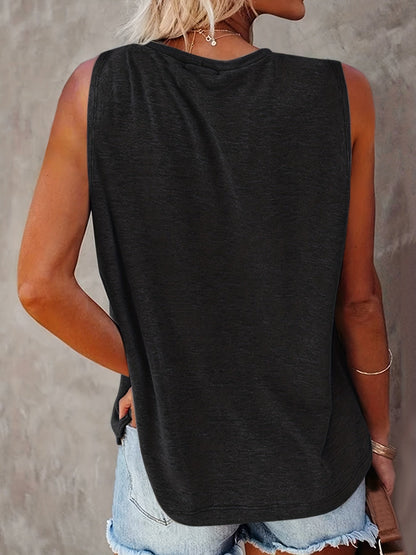 Damen Tanktop mit Boho Sonne-Mond Print – Lässiges Sommer-Shirt im Ethno-Stil