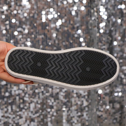 Damen Sneaker mit Glitzerstern und Plateau – Modische Freizeitschuhe für Alltag und Party
