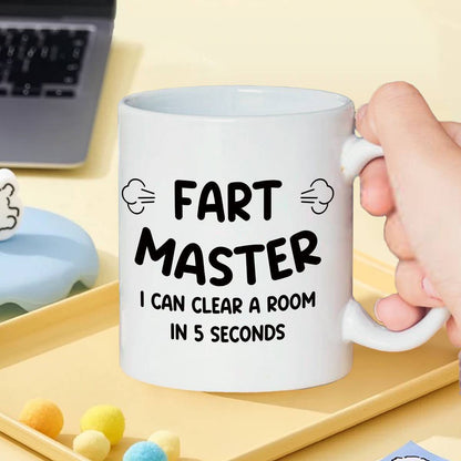 Lustige Vatertags-Tasse für Männer – Fart Master Spruch, witziges Geschenk für Väter
