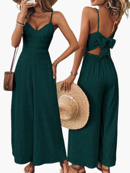 Damen Eleganter Jumpsuit mit Spaghettiträgern – Perfekt für Sommer & Freizeit