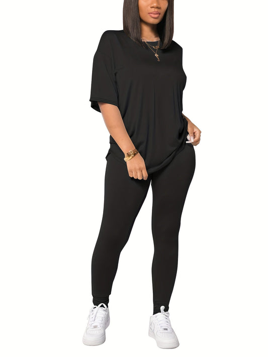 Damen Freizeit Set – Bequemer Oversize Look für Alltag und Sport
