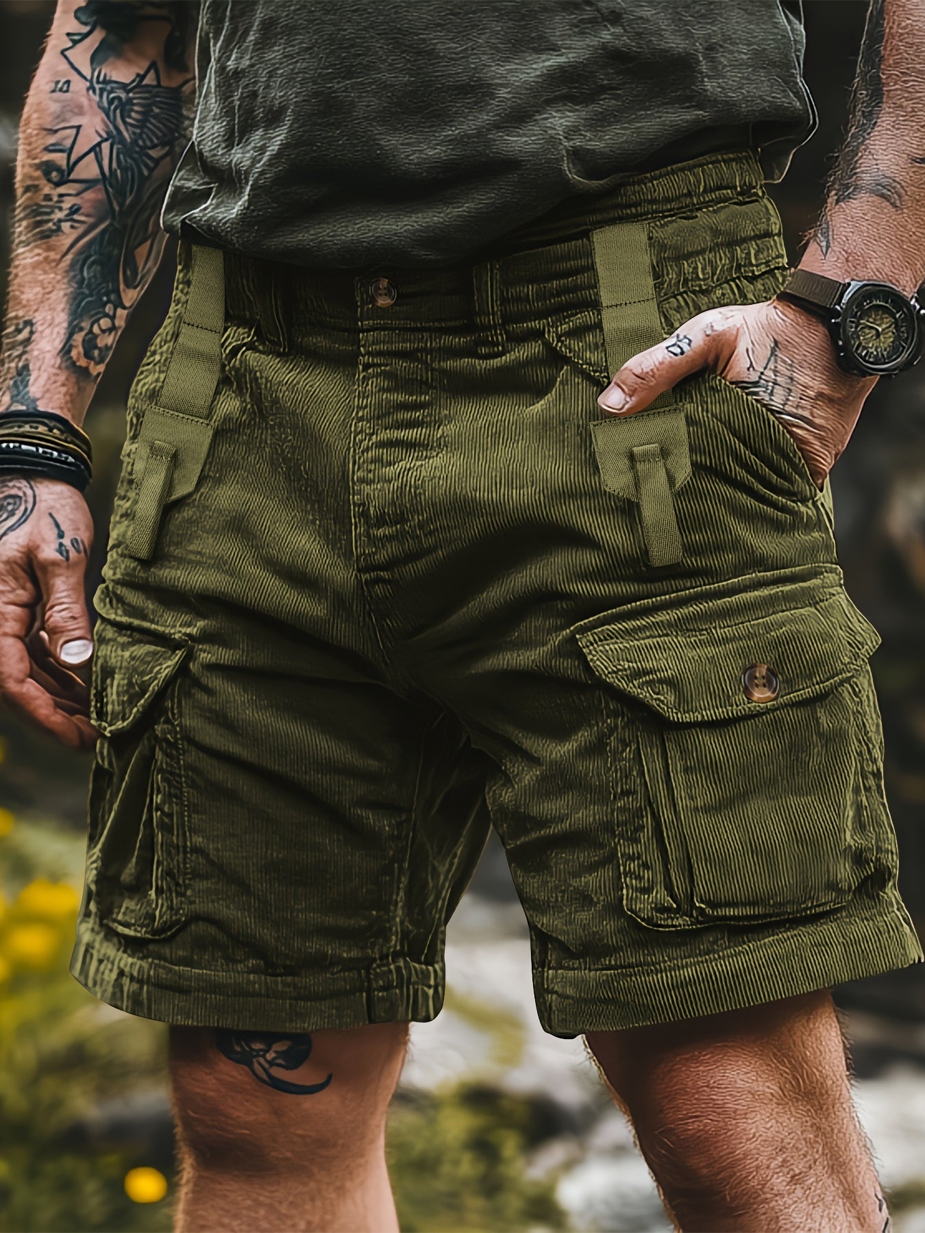 Herren Cargo Shorts mit Taschen und modernem Outdoor-Look