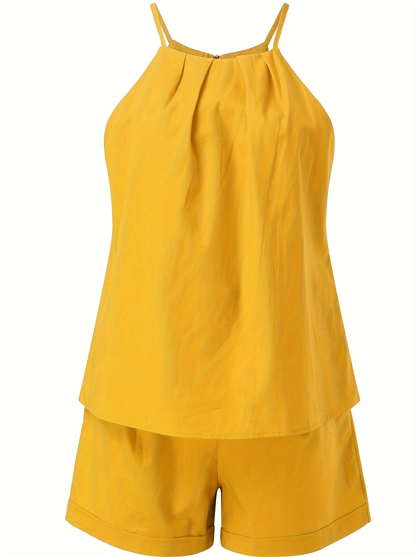 Damen Eleganter Zweiteiler Sommer-Shorts-Set mit Gürtel – Modischer Freizeit-Look