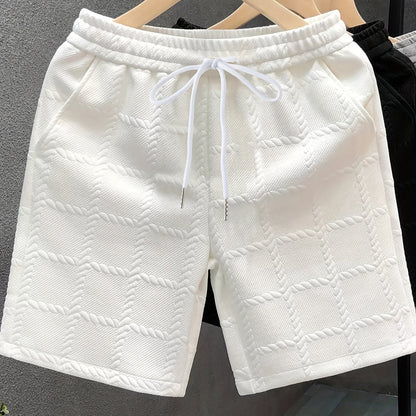 Herren Shorts mit modernem Strukturmuster – Freizeit & Sport, Komfort Fit, urbaner Look