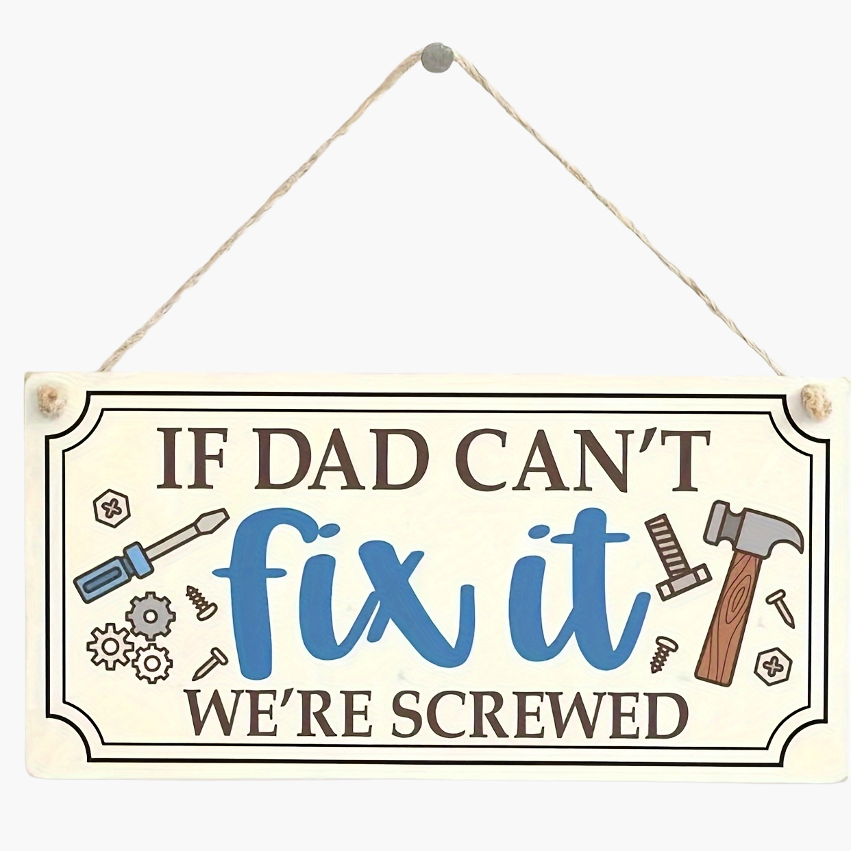 Vatertag Deko Schild Lustig – Wandschild für Männer, Werkstatt & Garage – Geschenkidee für Papa Heimwerker