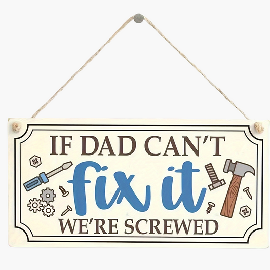 Vatertag Deko Schild Lustig – Wandschild für Männer, Werkstatt & Garage – Geschenkidee für Papa Heimwerker