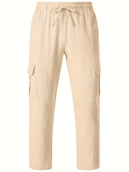 Herren Cargo-Loungehose mit weitem Schnitt und Kordelzug – Entspannte Freizeithose für Outdoor & Alltag