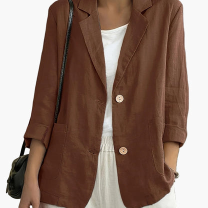 Damen Blazer Elegant Locker Business Freizeitjacke