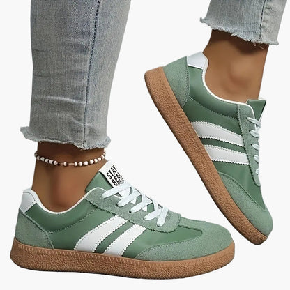 Damen Retro Sneaker mit Streifen – Lässige Streetstyle Turnschuhe für Alltag & Freizeit
