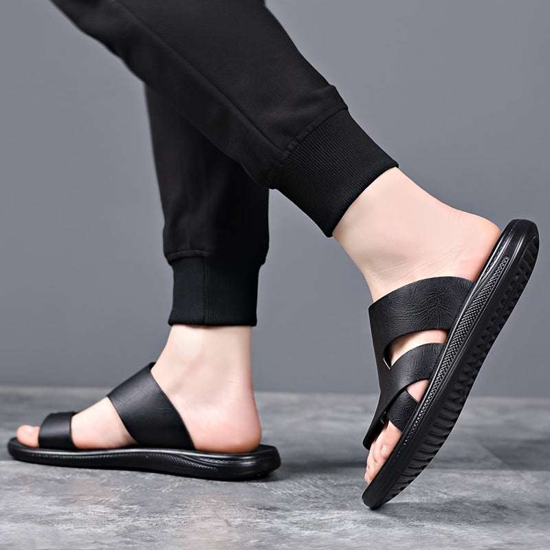 Herren Komfort-Sandalen für Alltag und Freizeit – Bequeme Slip-On Pantoletten mit sportlichem Design