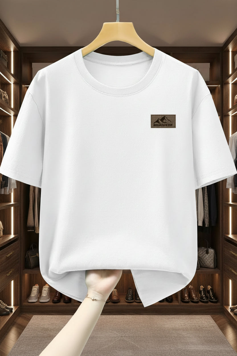 Herren T-Shirt mit Berg-Logo – Freizeit, Modern, Outdoor-inspiriert