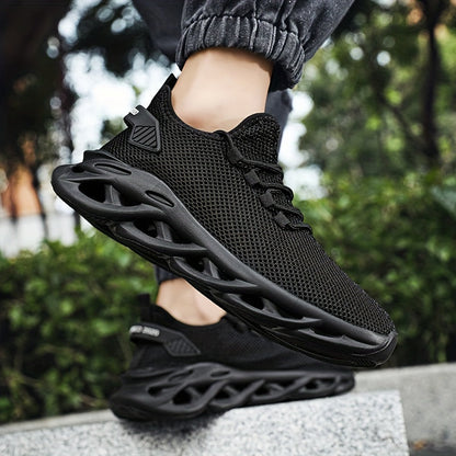 Herren Sneaker Sportliche Straßenschuhe mit Futuristischer Sohle – Laufen, Fitness & Freizeit