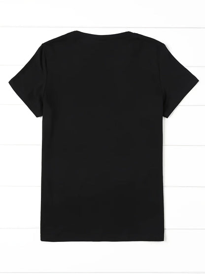 Damen T-Shirt mit Herz-Motiv – Casual Style für Alltag und Freizeit