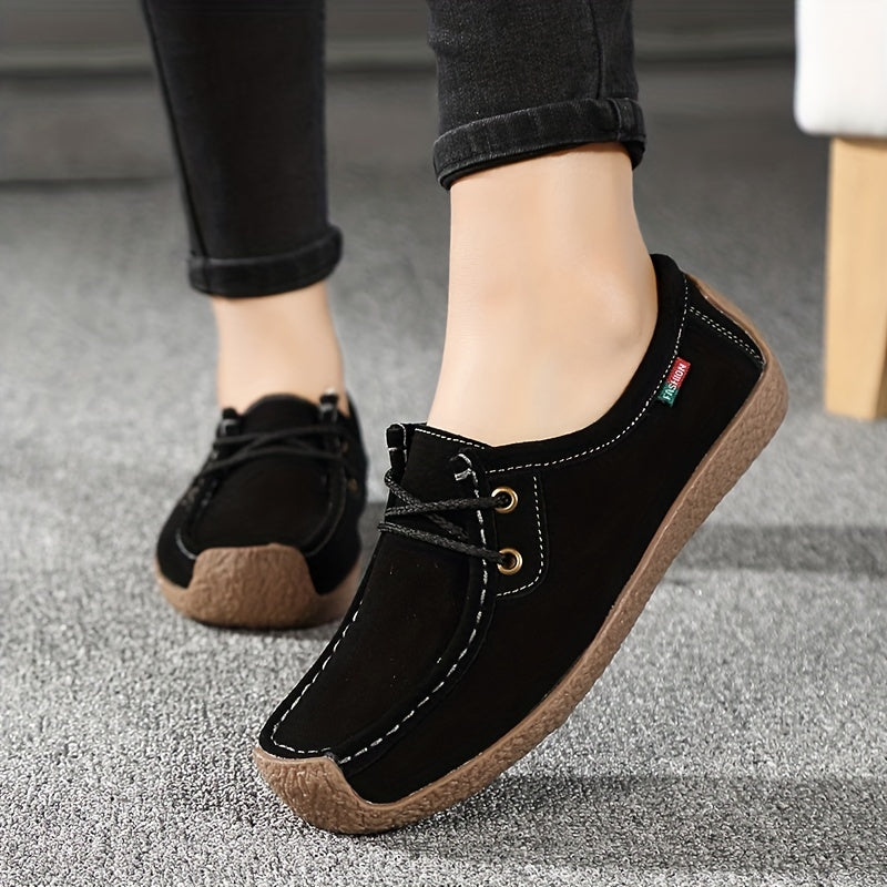 Damen Bequeme Freizeit-Loafer mit Schnürung – Stilvolle Alltagsschuhe für Damen