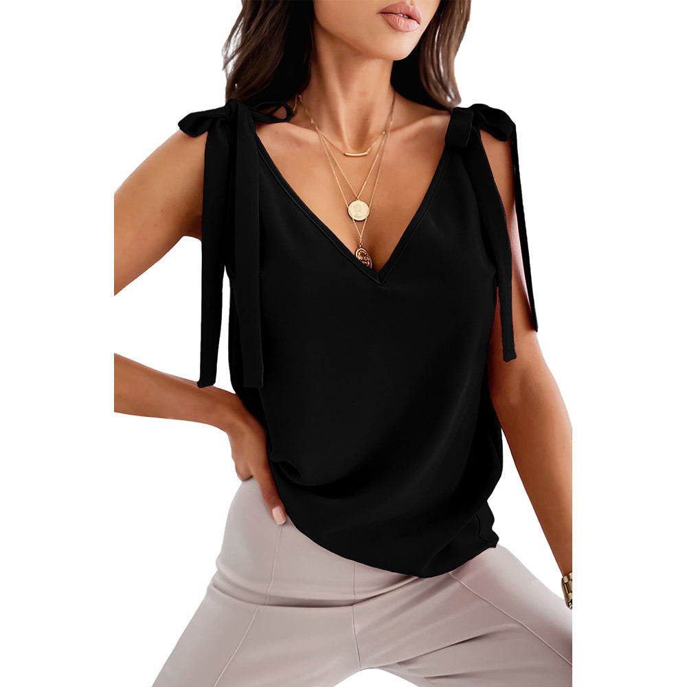 Megan – Ärmelloses Sommer-Top mit Schleife