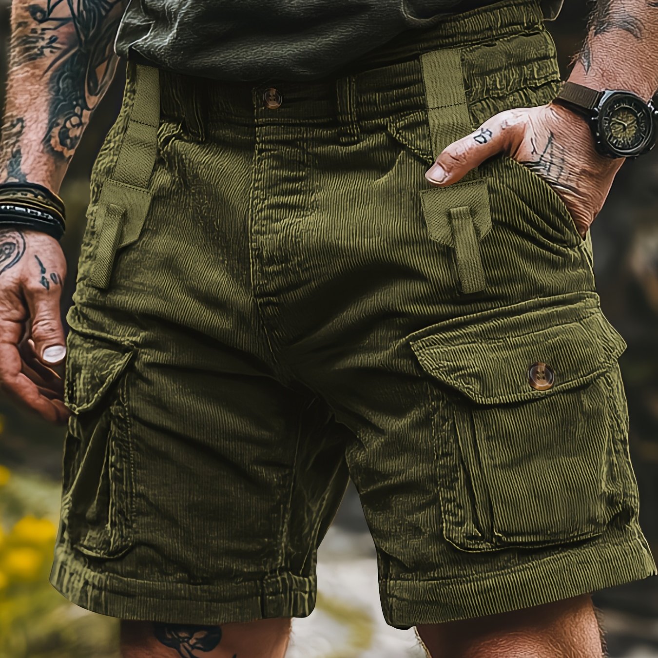 Herren Cargo Shorts mit Taschen und modernem Outdoor-Look