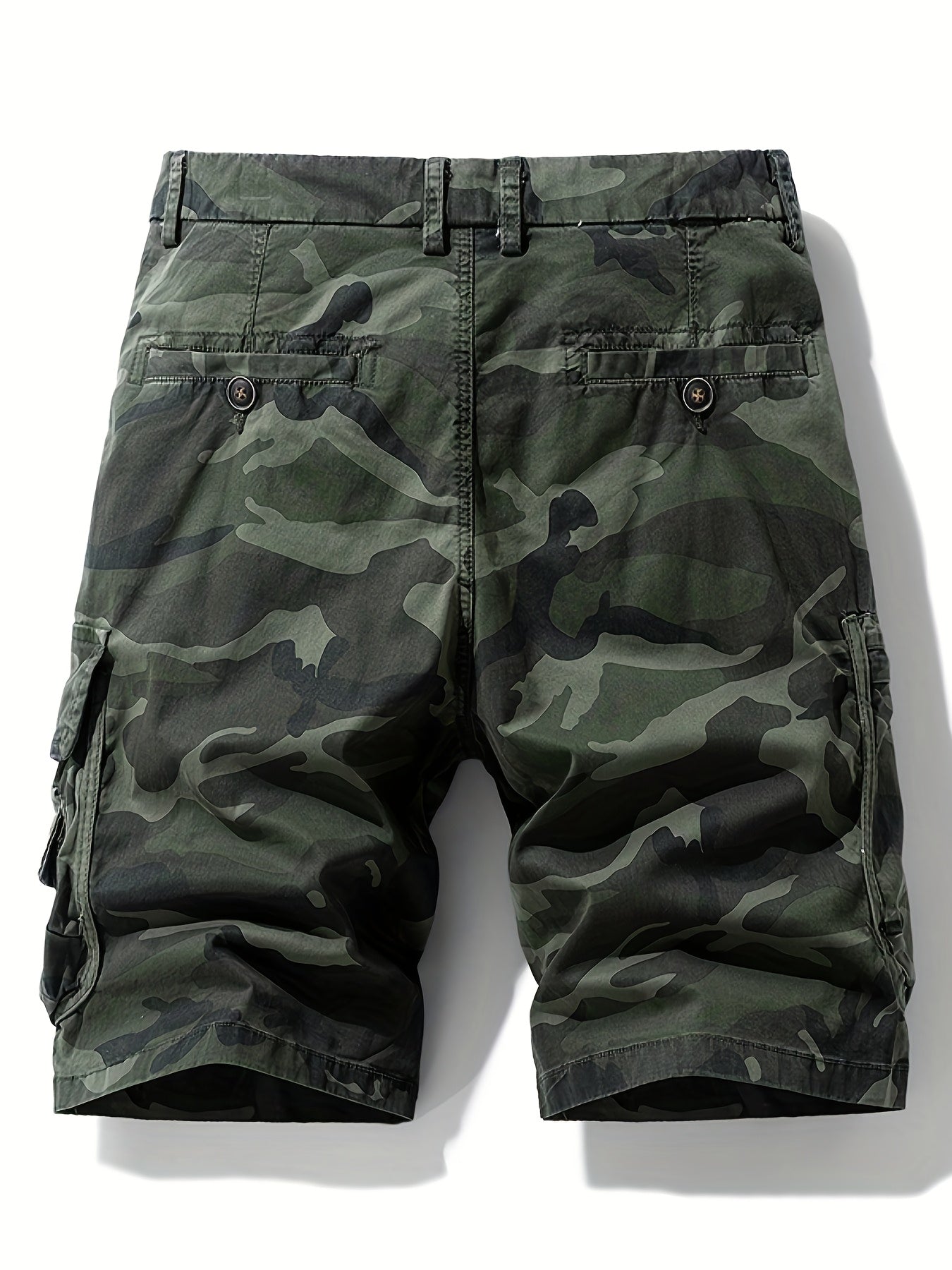 Herren Cargo Shorts im Camouflage-Look – Outdoor & Freizeit Bermuda mit Taschen