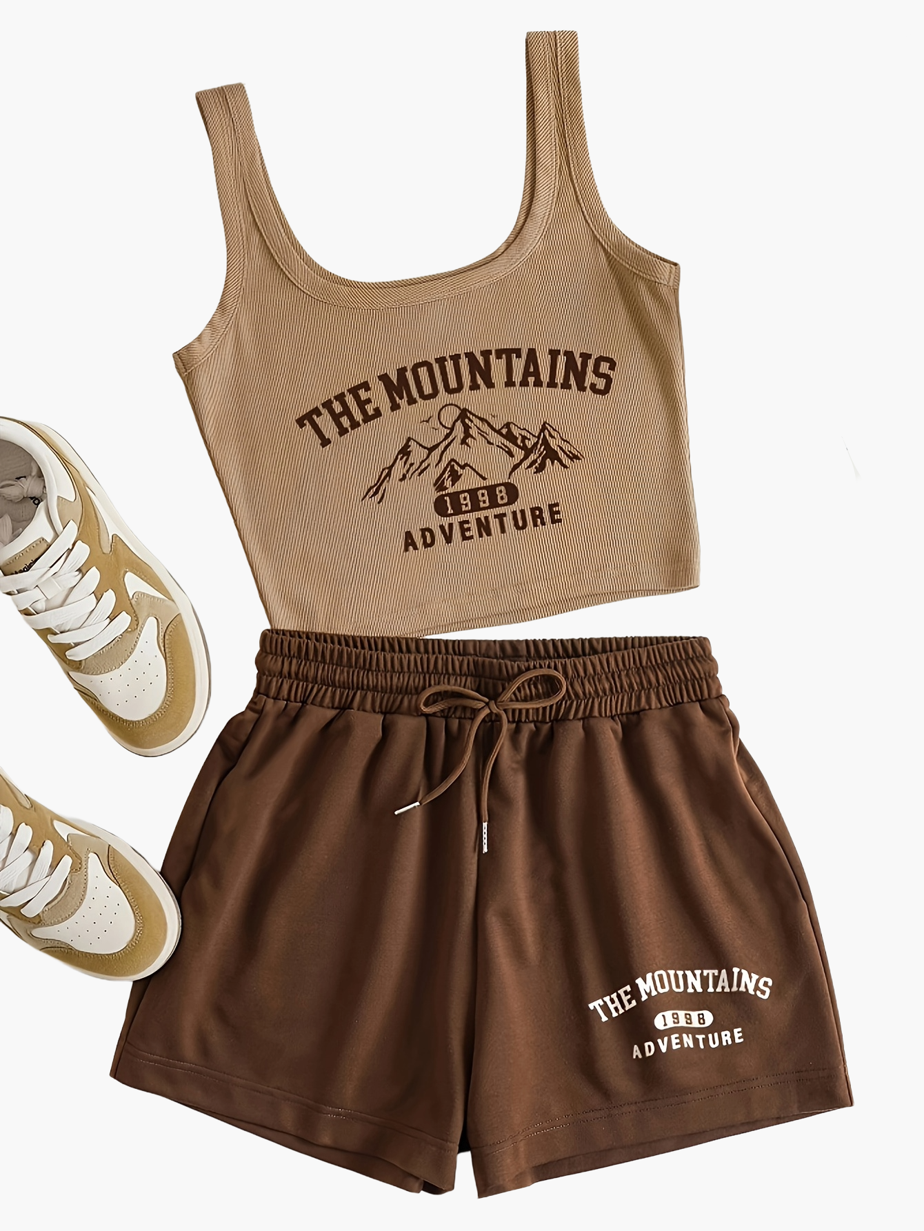 Damen Lounge-Set mit Print „The Mountains Adventure“ – Sportlich & Bequem für Freizeit und Homewear