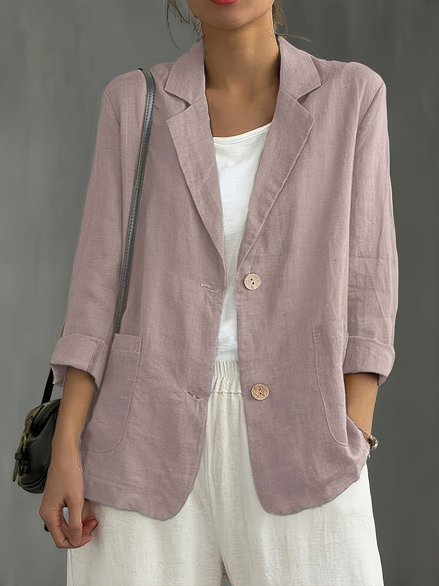 Damen Blazer Elegant Locker Business Freizeitjacke
