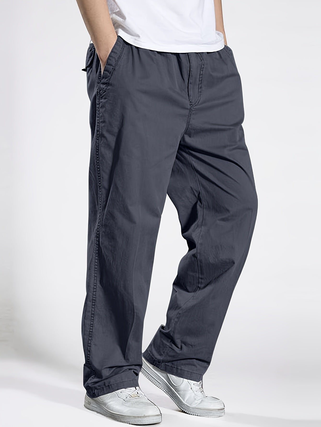 Herren Freizeithose mit Kordelzug – Bequeme Weite Hose für Alltag & Sport