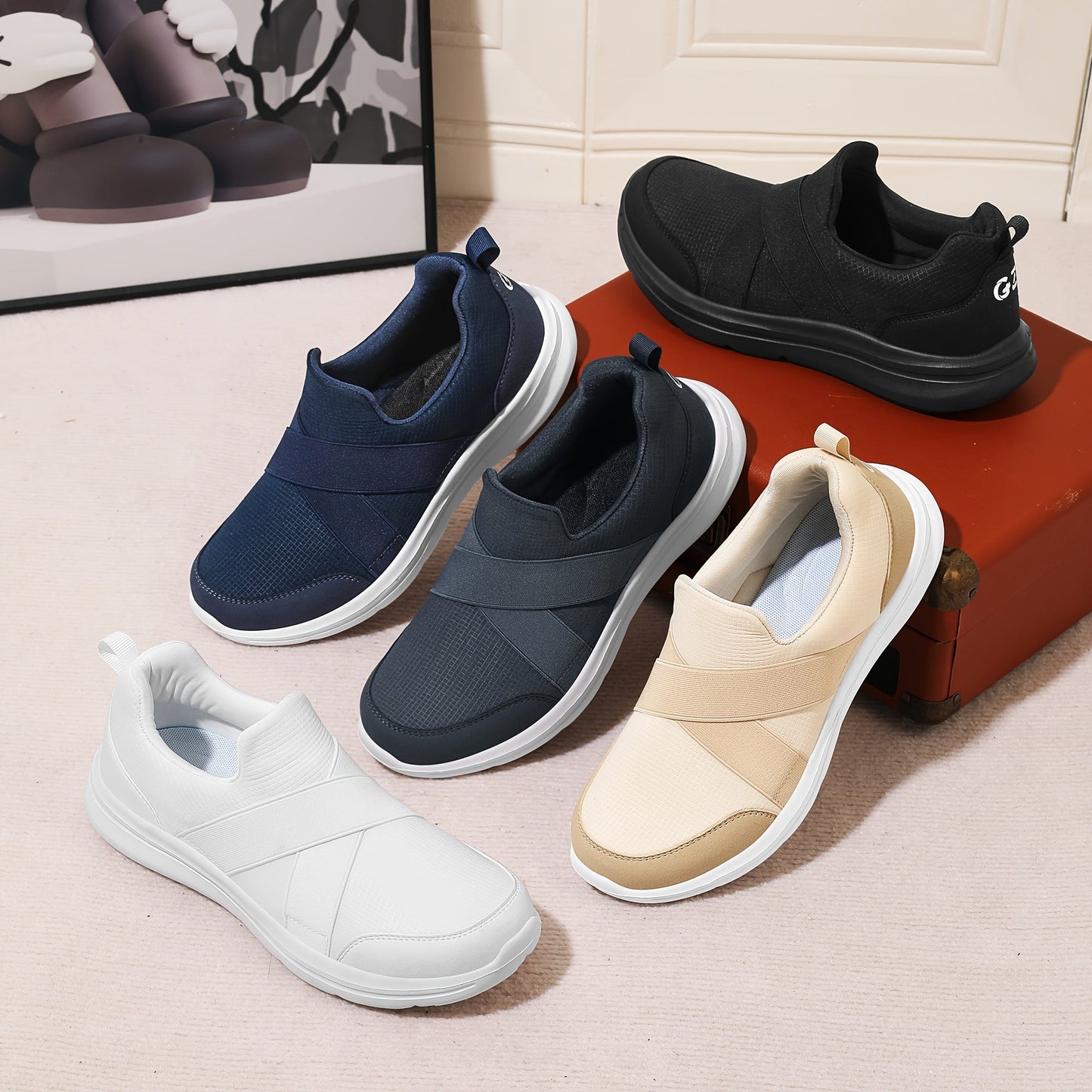 Herren Slip-On Freizeitschuhe – Bequeme Walking Sneaker für Alltag & Freizeit