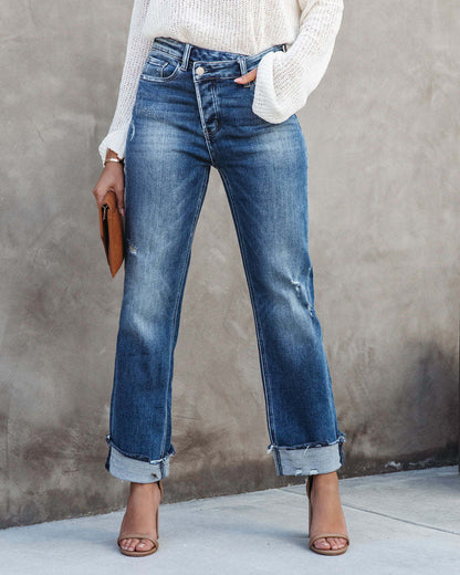 Audrey – Weite Damenjeans im Lässigen Stil