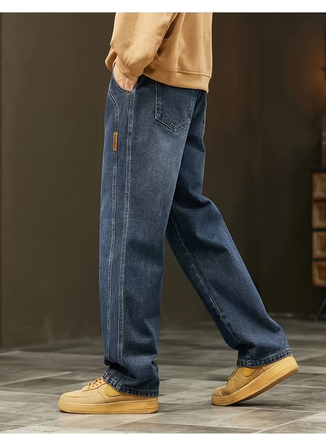 Herren Baggy Jeans im Urban Streetwear Stil – Weite Passform für Freizeit & Alltag