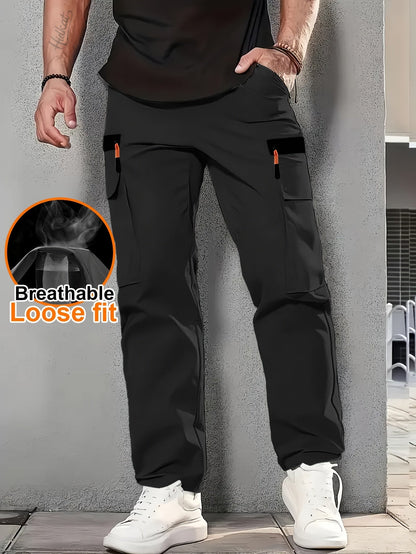 Herren Cargo Hose Locker Schnitt Atmungsaktiv Freizeit Urban Style
