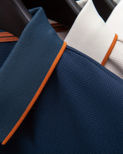 Herren Polohemd mit Reißverschluss und Kontrastpaspel – Modernes Freizeit- und Business-Design