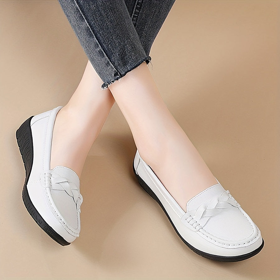 Damen Bequeme Mokassins Slipper – Klassische Freizeit Loafer für Alltag und Büro