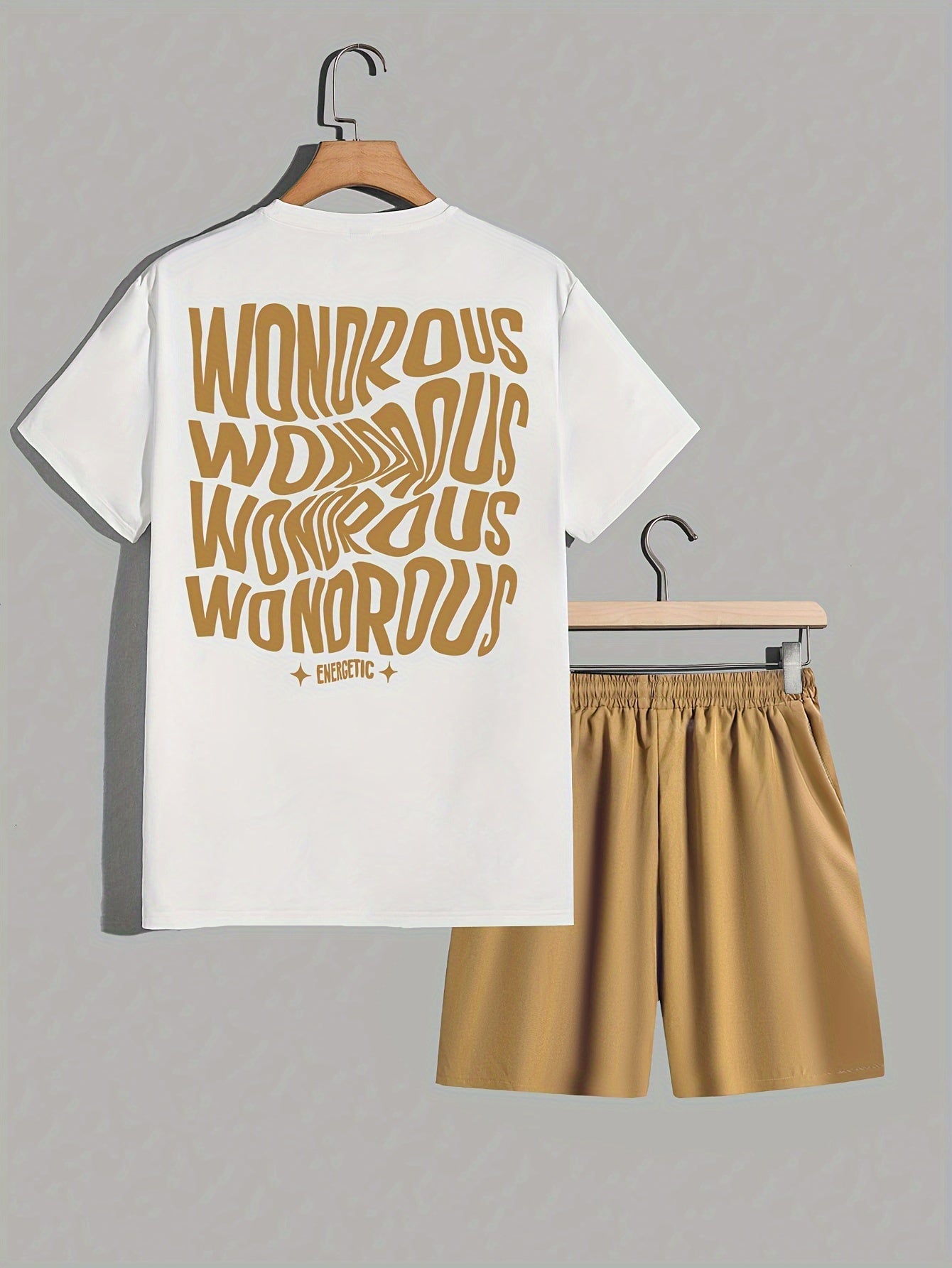 Herren Streetwear Set mit Grafik-T-Shirt und Shorts – Urbaner Look, Trendiger Style