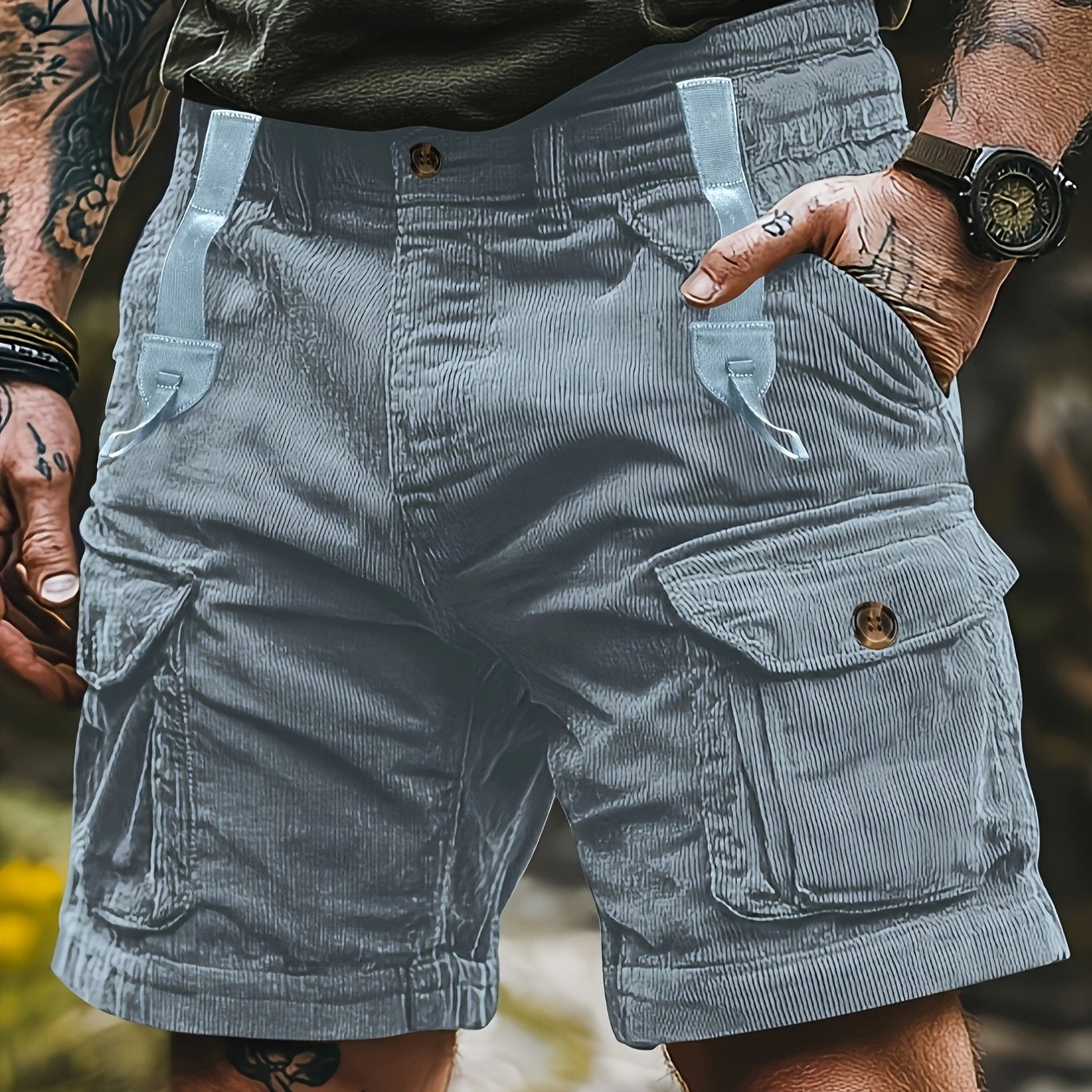 Herren Cargo Shorts mit Taschen und modernem Outdoor-Look
