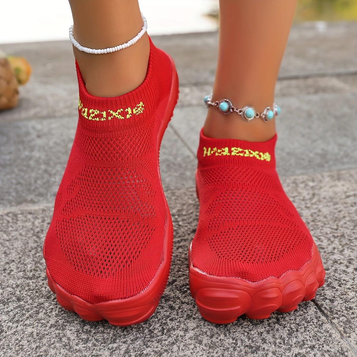 Damen Slip-On Sneaker mit sportlichem Design für Alltag und Training
