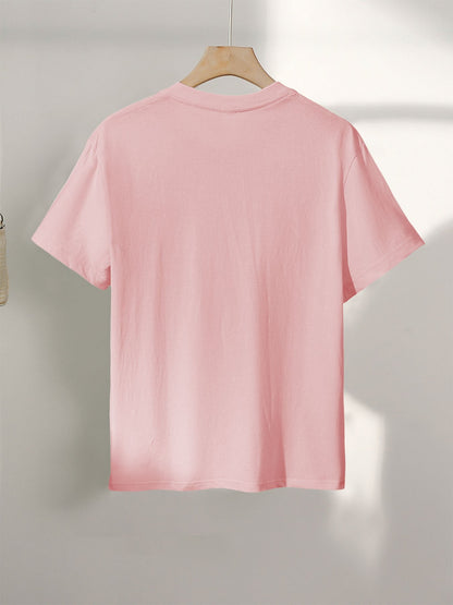 Damen T-Shirt mit abstraktem Gesicht Print – Modernes Casual Design für Alltag und Freizeit