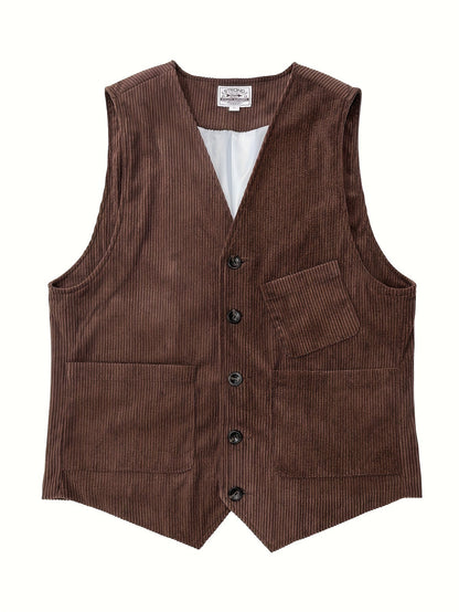Herren Vintage Weste für Business und Freizeit – Eleganter Retro-Look