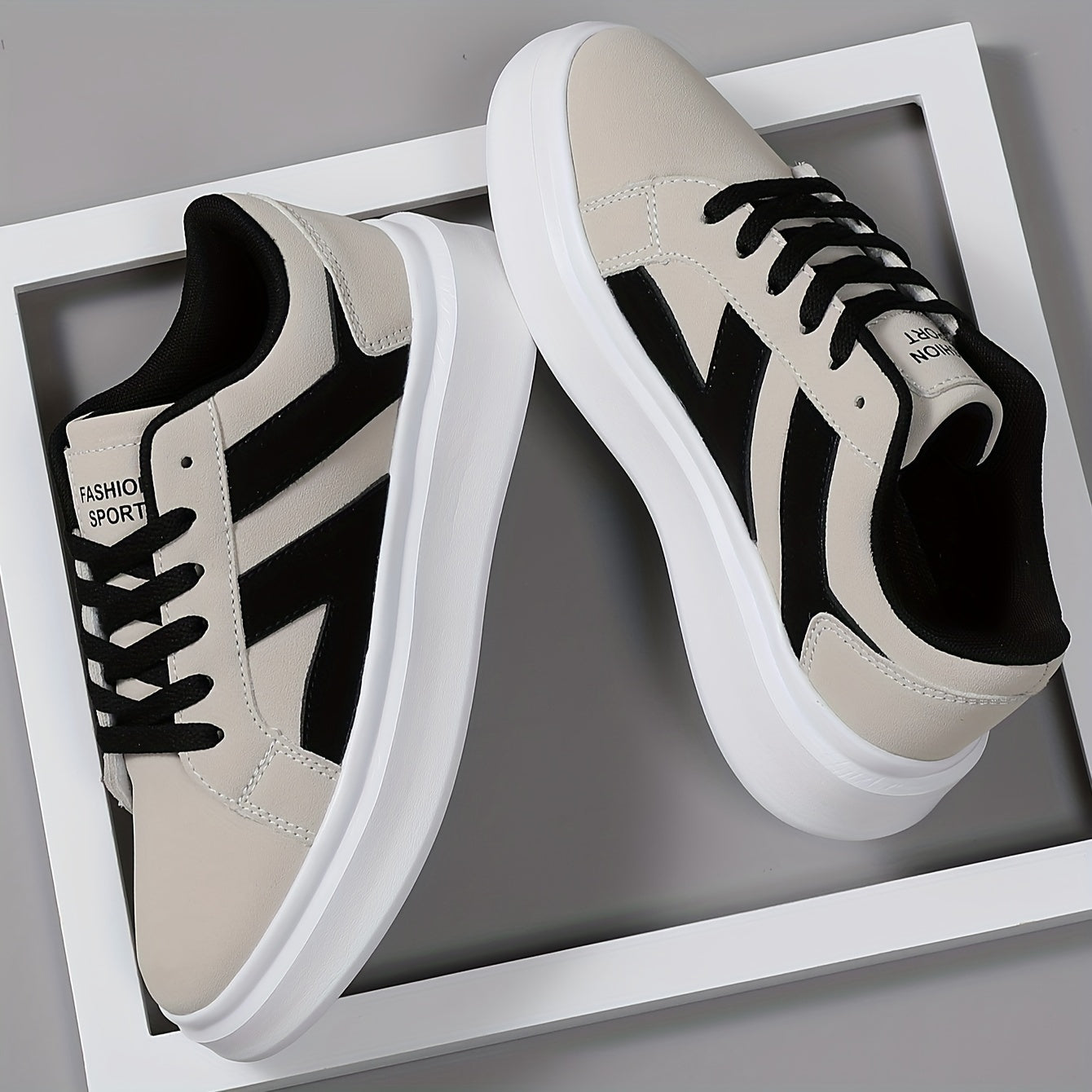 Herren Sneaker Low-Top Urban Streetstyle mit Plateau-Sohle – Trendige Freizeitschuhe