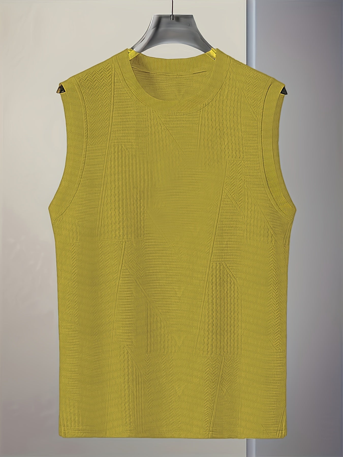 Herren Ärmelloses Casual Top mit Strukturmuster – Ideal für Alltag & Freizeit