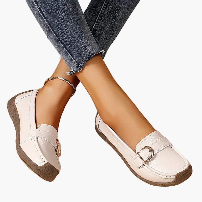 Damen Mokassins Bequeme Freizeit-Slipper mit Schnalle – Elegante Alltagsschuhe