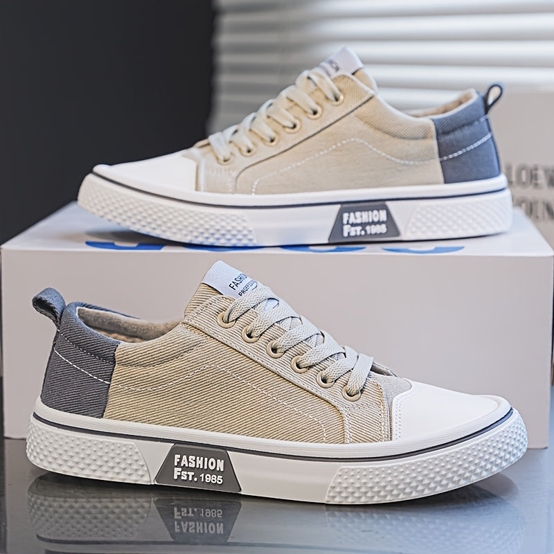 Herren Low-Top Sneaker im Retro-Skateboard Stil – Modische Freizeitschuhe für Alltag und Streetwear